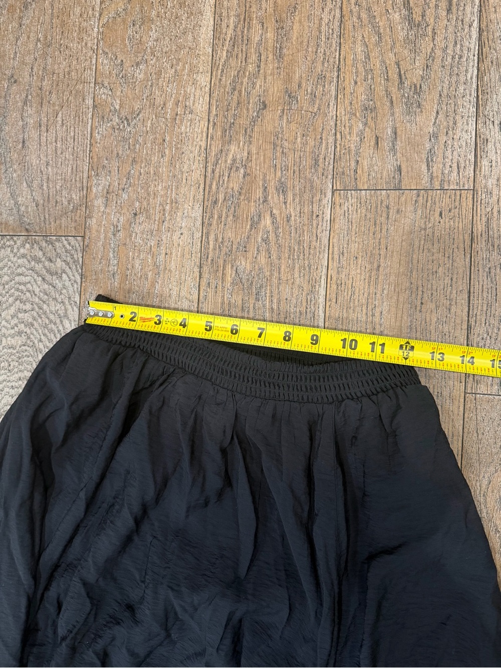 TORRID TEA LENGTH HAMMERED RAYON SHIRRED Black SKIRT Maxi Size 12 Boho Goth NWT - Picture 8 of 10